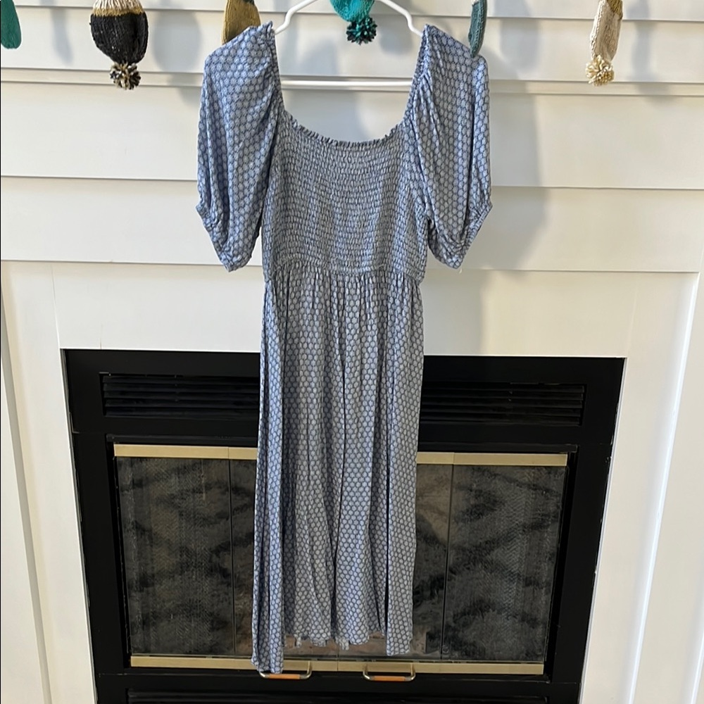 Carly Jean Los Angeles Blue Patterned Dress